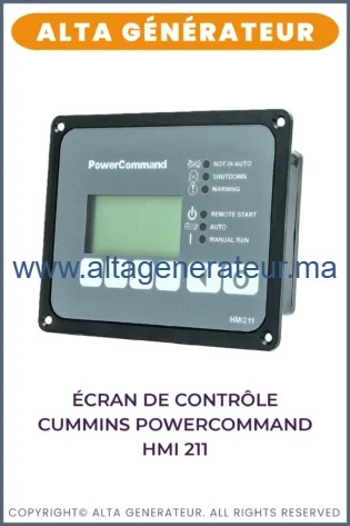 Écran de Contrôle Cummins PowerCommand HMI 211