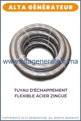 Tuyau d'échappement flexible acier Zingué